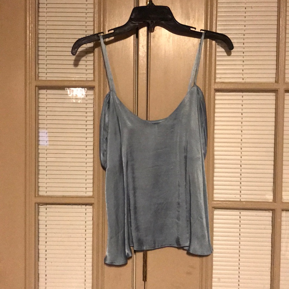 Blue off the shoulder top